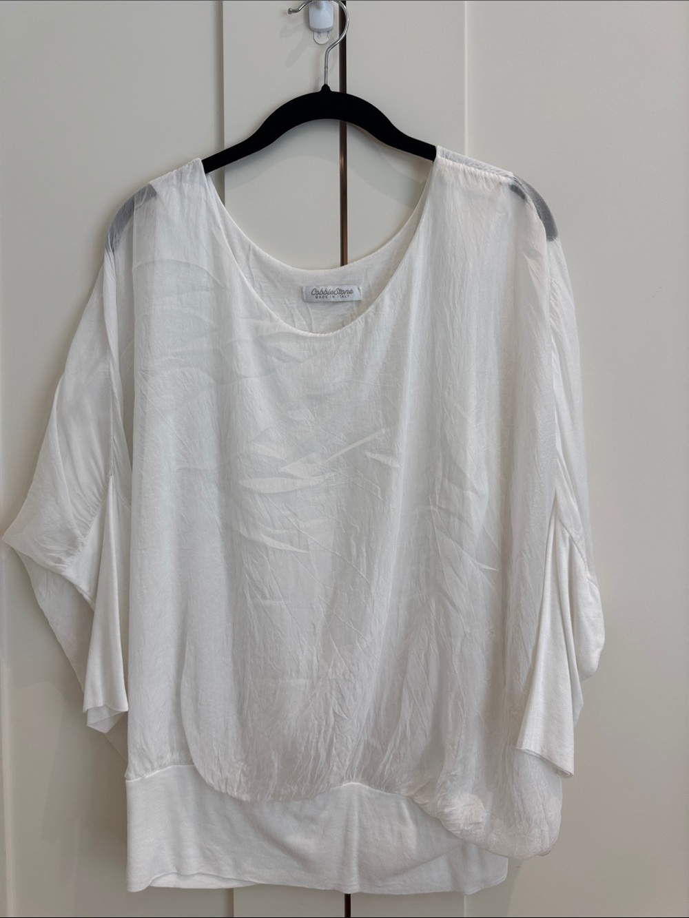 Gabriella Rocha White Relaxed Batwing Tunic